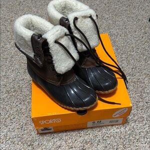 Sporto Brown Delinda Duck Boots